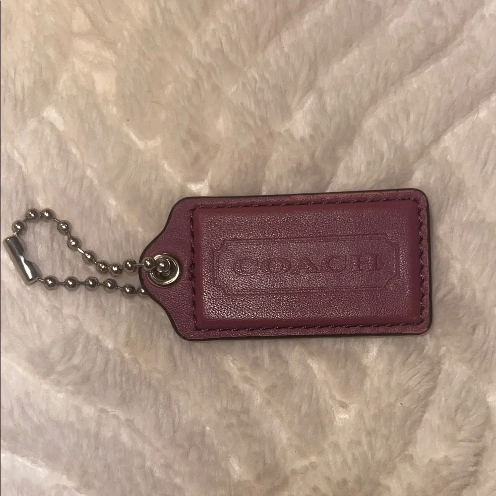 Coach Burgundy Mauve Leather Tag